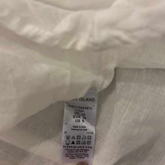 River Island White Long Sleeve Dress - Picture 9 of 9